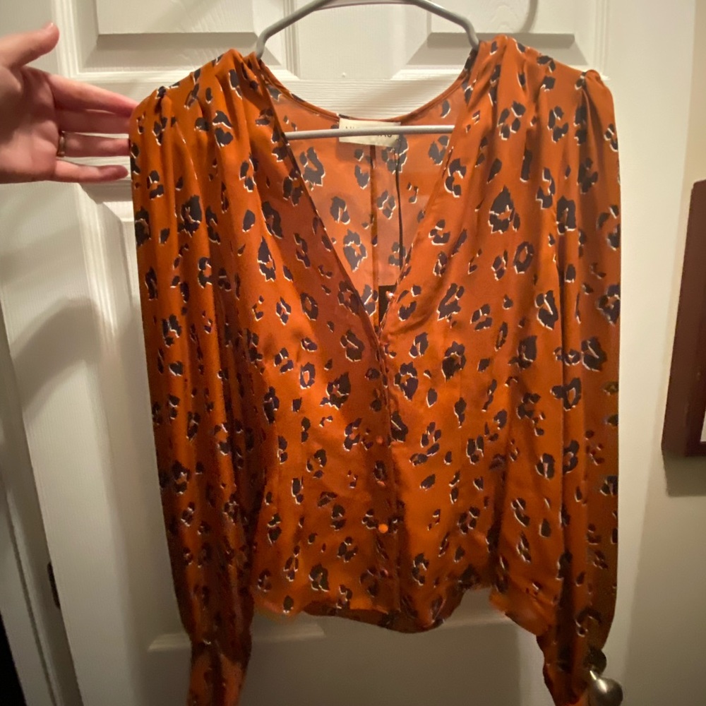 Cheetah Print Blouse